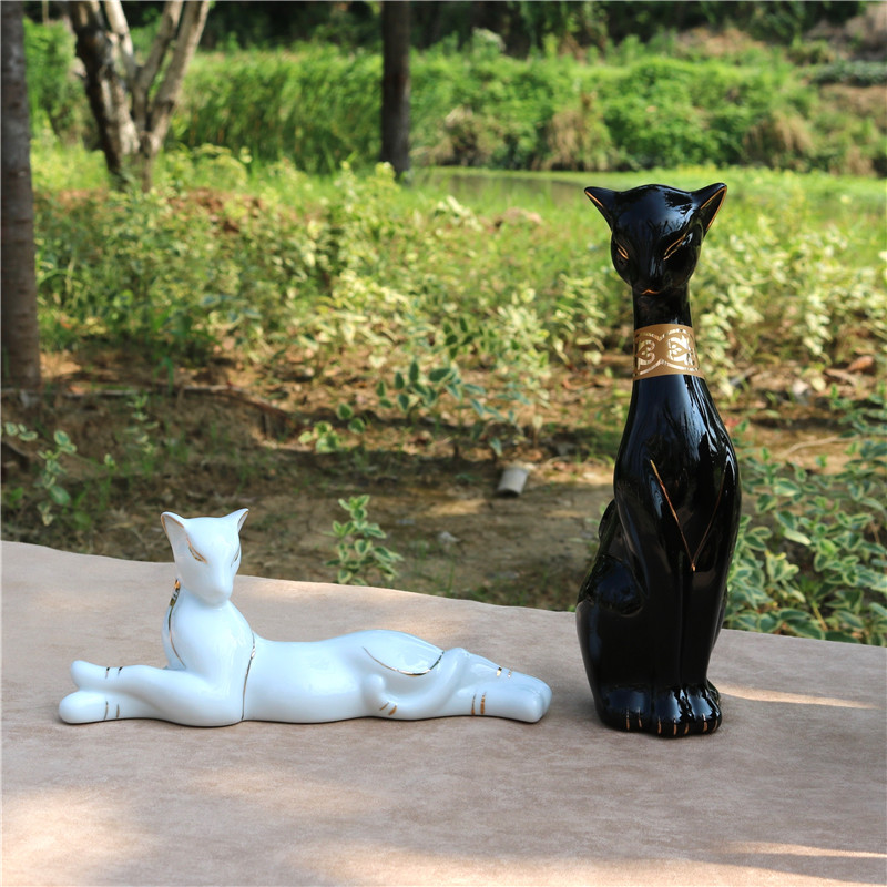 Art Craft Cat - Абстрактная фарфоровая богиня Бастет, скульптура кота,