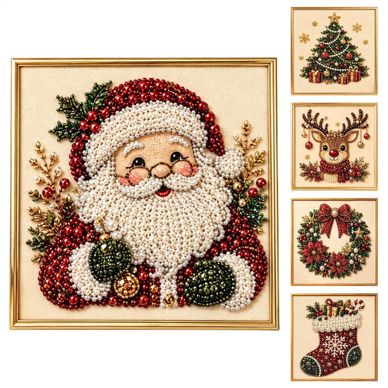 Art And Craft Studio - Набор для рисования жемчужными точками: Новогодний