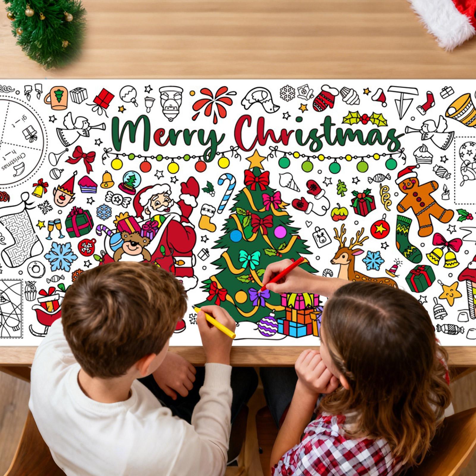 Art Craft Doodle - Рождественский гигантский раскраска, постер, пустой каракули,