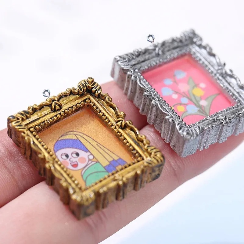 Art Craft Items - 10 шт. винтажных кабошонов-фоторамок из смолы