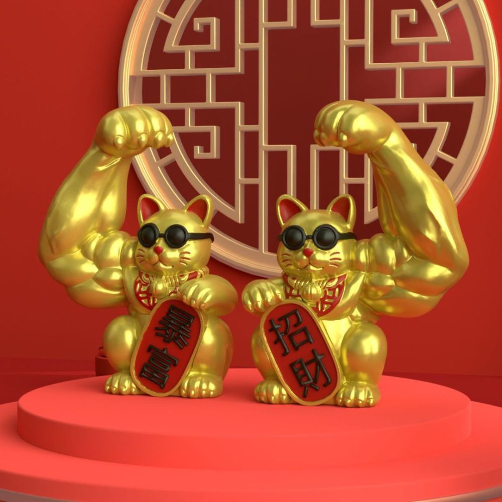 Art Craft Cat - Домашняя музыкальная рука, статуя Lucky Cat,