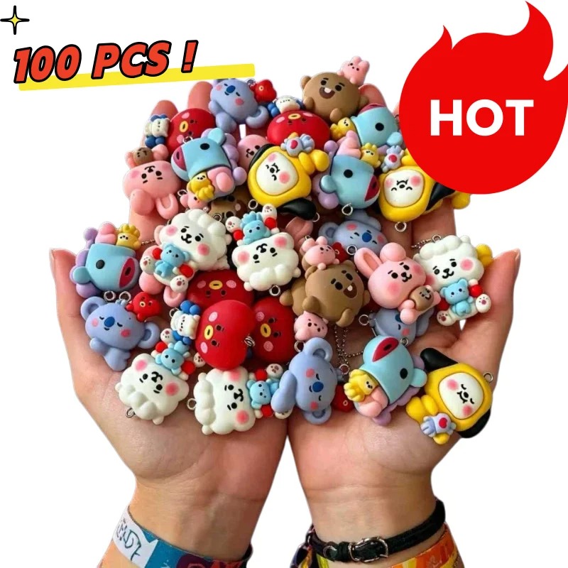 Art Craft Materials - 7 шт. смоляных мультяшных шармов BT21