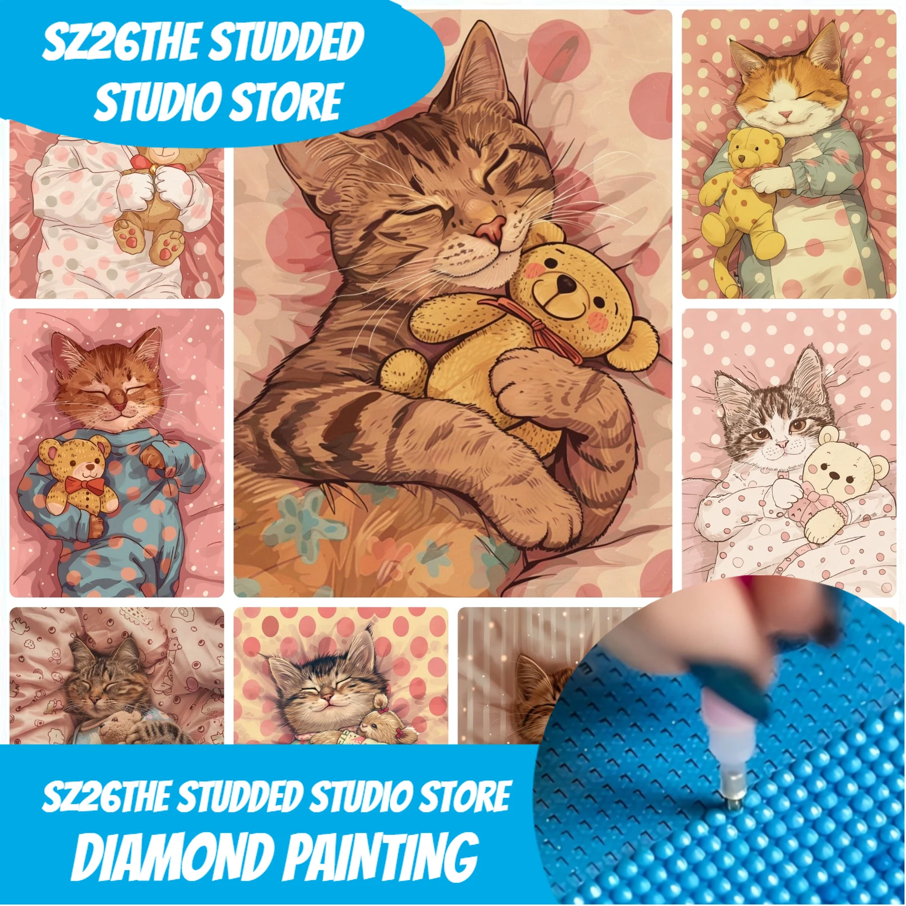 Art Craft Cat - Набор для алмазной вышивки Sz26: милый