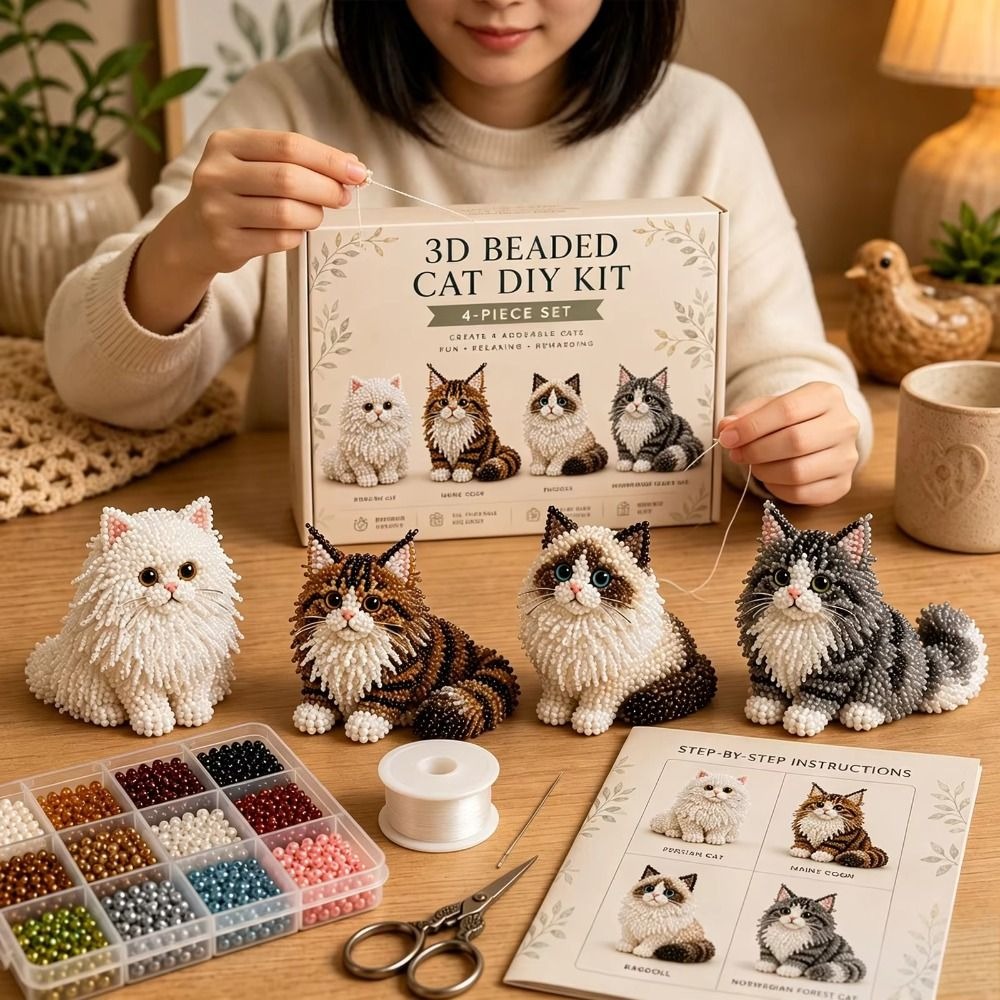 Art Craft Cat - Набор для вышивания бисером своими руками: