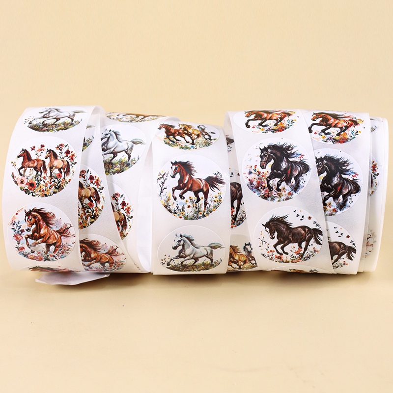 500 шт./рулон, наклейки с лоша – обзор и цена Art Craft Items