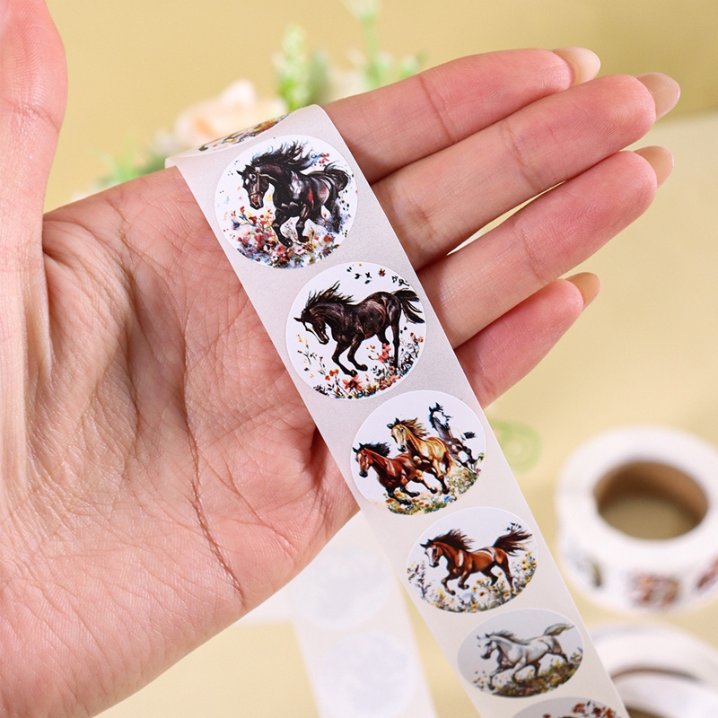 500 шт./рулон, наклейки с лоша – обзор и цена Art Craft Items