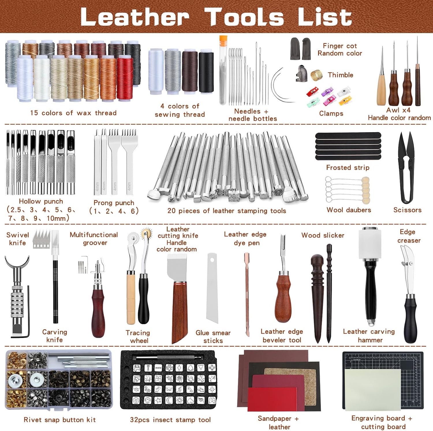 Набор инструментов для работы  – обзор и цена Leather Tooling Kit