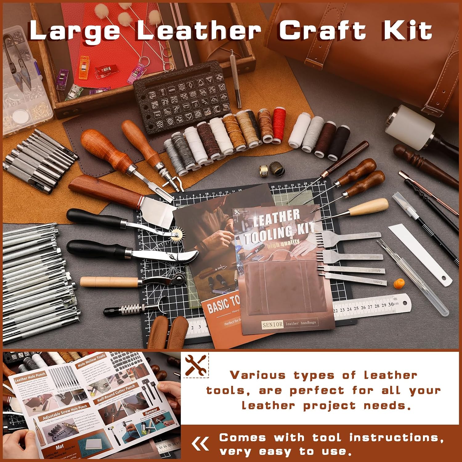 Набор инструментов для работы  – обзор и цена Leather Tooling Kit