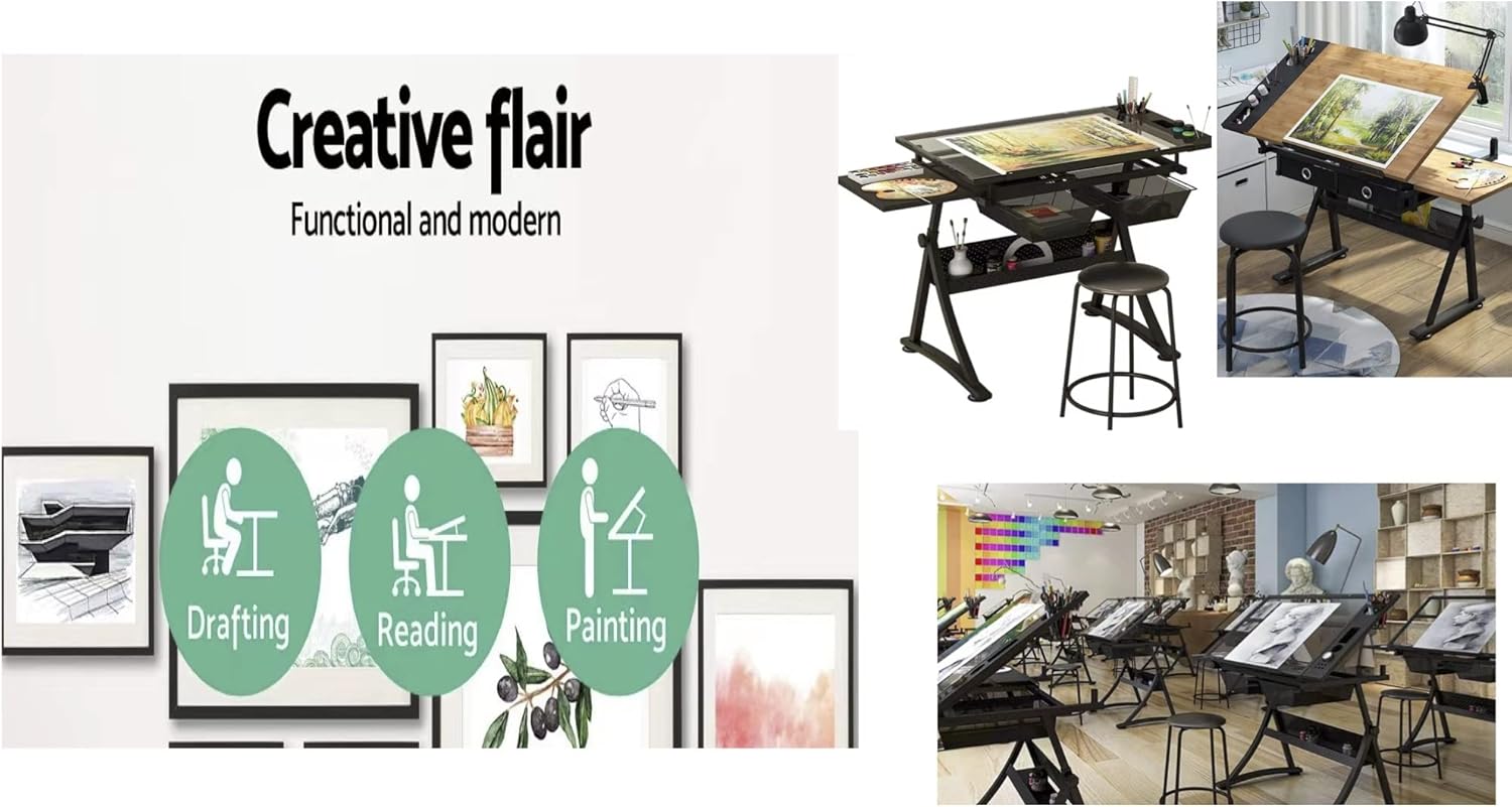 Стеклянный чертежный стол для  – обзор и цена Art And Craft Studio