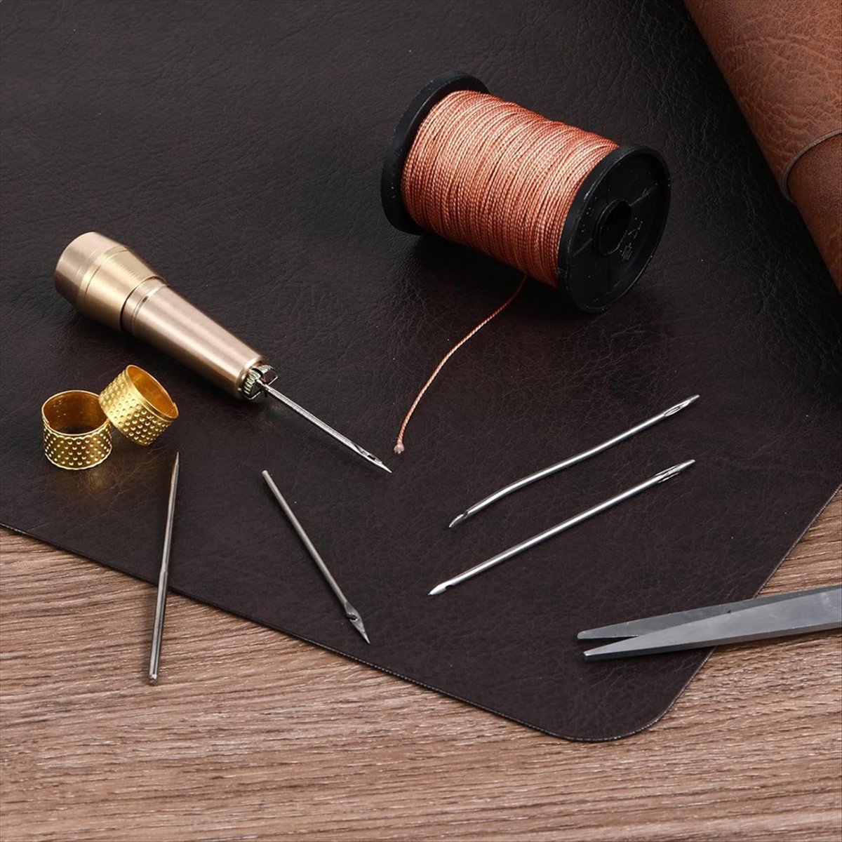 9 шт. набор шило для шитья кож – обзор и цена Leather Tooling Kit